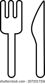 simple fork and knife icon illustration