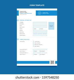 Simple form template for print