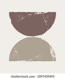 Simple forms. The composition is in a flat style. Wall decoration for home interior.