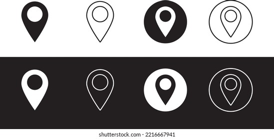 simple forms of point of location icon. Location Mark Icon Vector Illustration