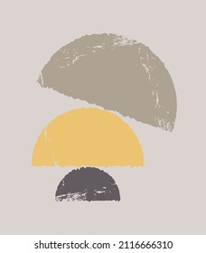 Simple forms. A set of postcards, posters, backgrounds with abstract compositions. Design of modern art.