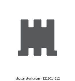 simple fortress castle logo vector