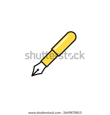 Simple fountain pen vector icon illustration material