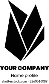 simple four black crystal logo