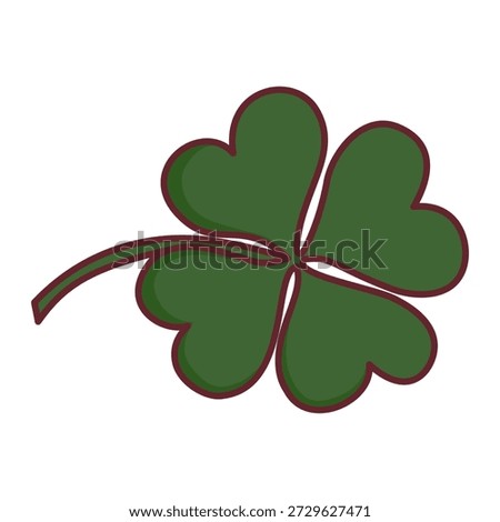 Simple four leaf clover graphic icon symbolizing rare good luck