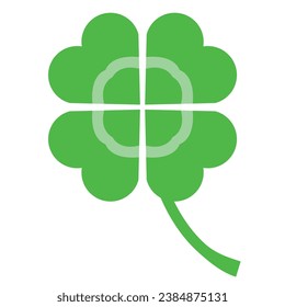 Simple four leaf clover leaf illustration