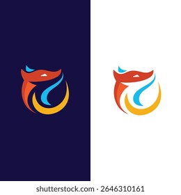 Ilustración de logotipo de cabeza de zorro simple
