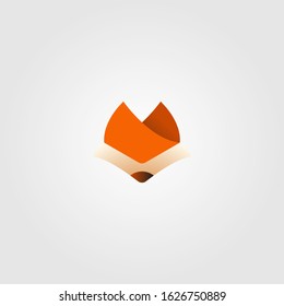 simple fox head logo vector icon illustration design