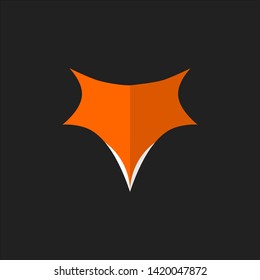 simple fox icon vector template