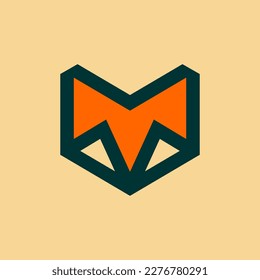 simple fox line icon logo vector design, modern abstract foxes or fennec logo pictogram animal design