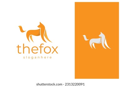 simple fox logo design or illustration