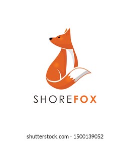 simple fox logo design template