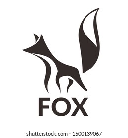 simple fox logo design template