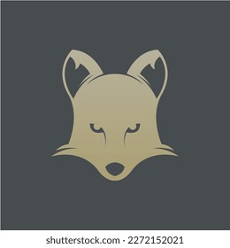 Simple fox logo design. Wolf logo template. Beautiful wild animal logo
