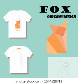Simple fox logo origami