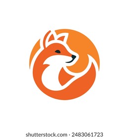 simple fox logo vector icon illustration, set of simple minimalist silhoutte fox logo