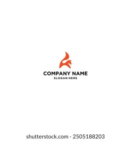 simple fox logo vector icon illustration