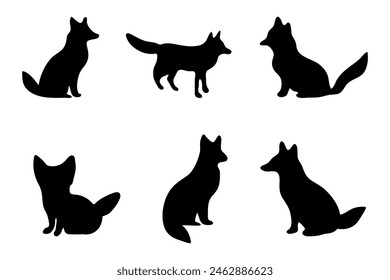 Simple fox silhouette set design