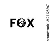 a simple Fox wordmark logo design,Fox Logo Design ,fox icon, Vector Design