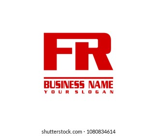Simple FR initial Logo design template vector illustration