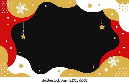 Simple frame background material with the image of Christmas.