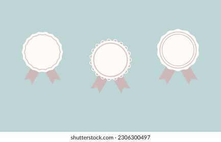 Simple frame badge material, vector.