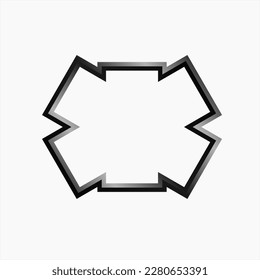 simple frame badge vector design. abstract emblem shape element icon template. suitable for backdrop, banner, symbol, sign, logo