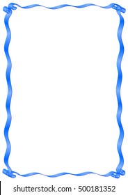 The simple Frame and border of ribbons. Vector.