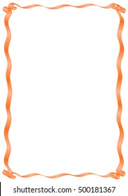 The simple Frame and border of ribbons. Vector.