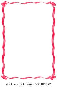 The simple Frame and border of ribbons. Vector.