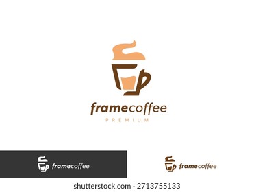 Modelo simples do vetor do logotipo do café da cafeteria do quadro