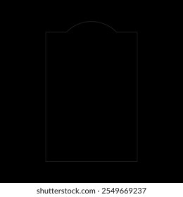 Marco simple con la línea de la curva en la parte superior, puede utilizar para el marco, ornamentado, decoración, línea del certificado, espacio del texto o elemento del Diseño gráfico. Ilustración vectorial