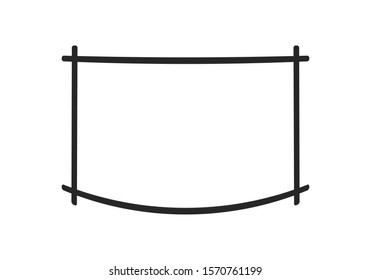 a simple frame for decoration, convex style