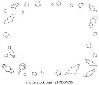Simple frame. Design element for greeting card. Vector illustration isolated on white background.