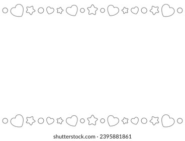 Simple frame. Design element for greeting card. Vector illustration isolated on white background.