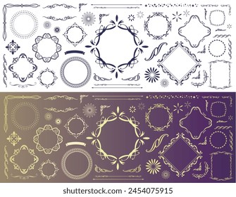 Simple frame design set. Decorative borders perfect for weddings, invitations, etc.