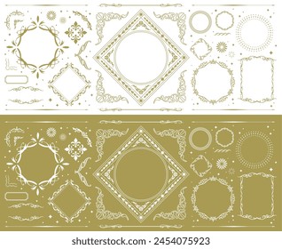 Simple frame design set. Decorative borders perfect for weddings, invitations, etc.