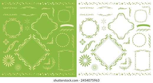 Simple frame design set. Decorative borders perfect for weddings, invitations, etc.