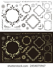 Simple frame design set. Decorative borders perfect for weddings, invitations, etc.