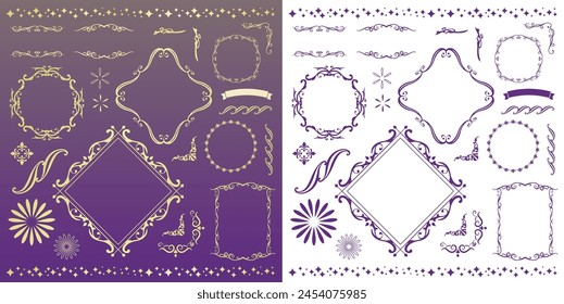 Simple frame design set. Decorative borders perfect for weddings, invitations, etc.