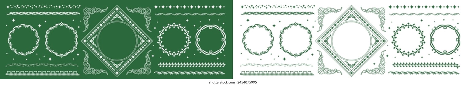 Simple frame design set. Decorative borders perfect for weddings, invitations, etc.