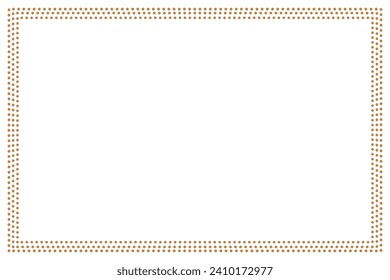 Simple de cadre. Concevoir un rectangle vectoriel avec des points de demi-teinte dorés sur fond blanc. Imprimez pour illustration, cartes de voeux, invitations de mariage, menu restaurant, certificats royaux. Définir 35