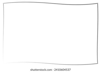 Simple of frame. Design vector rectangle with dots twist black on white background. Design print for illustration, greeting cards, wedding invitations, menu, royal certificates, background. 7