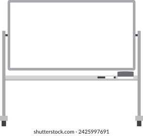 A simple frame of a flat-style whiteboard.