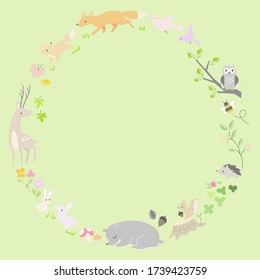 Simple frame with forest animals