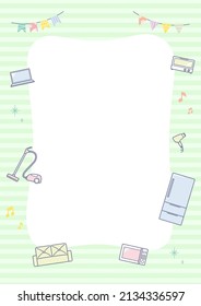 simple frame of furniture and appliances