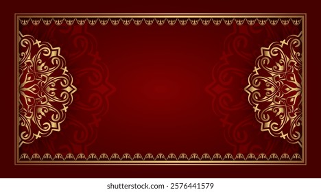 simple frame with gold mandala ornament