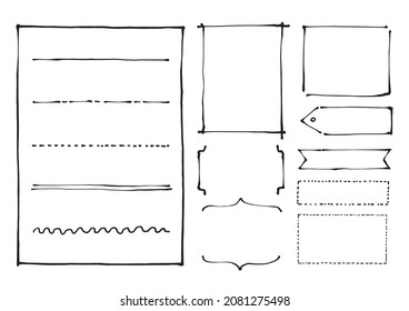 Simple frame of hand-painted lines