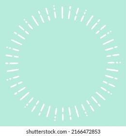 A simple frame of handwritten sunburst like written by a pen.