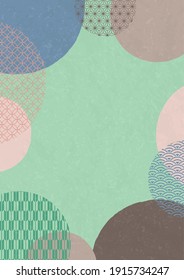 simple frame of Japanese traditional patterns